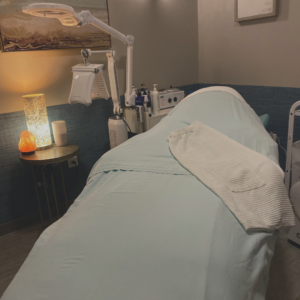 Image of Skin Perfect Spas heated treatment room beds.
